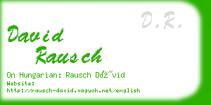 david rausch business card